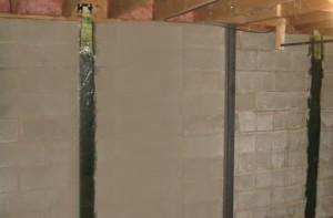 carbon fiber strips in basement