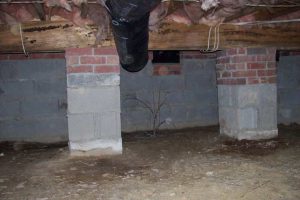 damaged crawl space home
