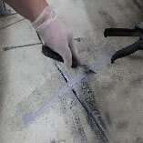 Epoxy is applied to the