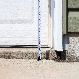 Sunken garage floor shown before PolyLift .