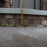 Sunken patio before PolyLift.