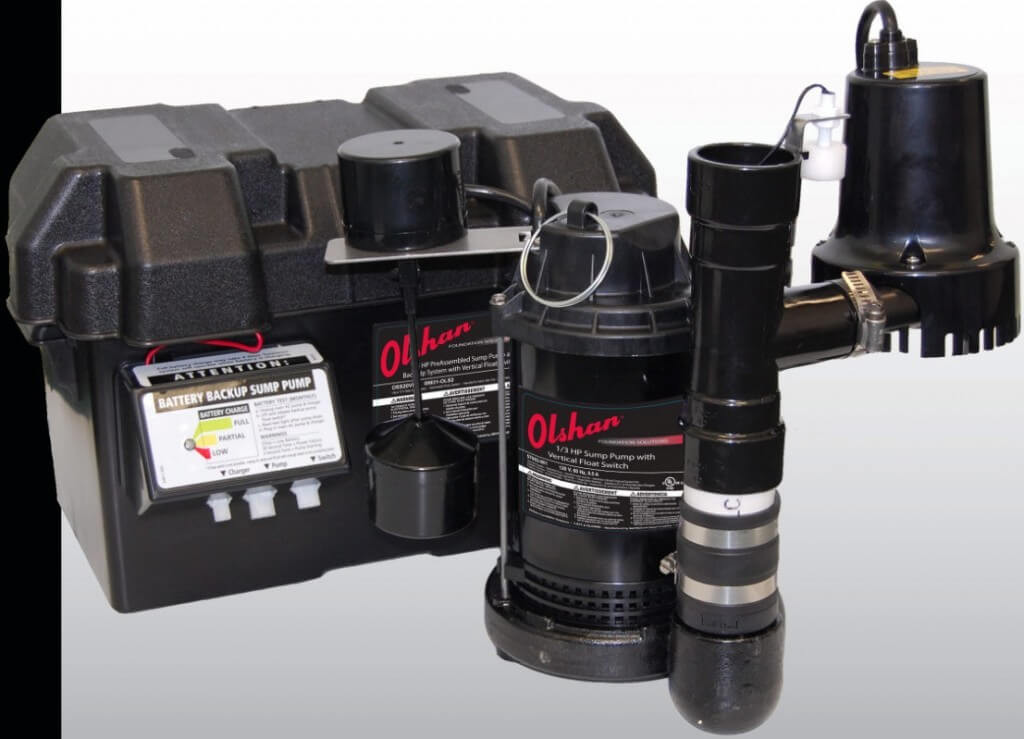 Sump pump and bakcup batter