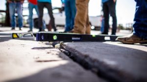 uneven concrete slab needs leveling