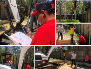 helical pier team conducting analysis